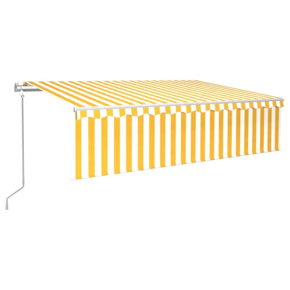 Copertină Retractabilă Automată cu Stor - 6x3 m | Galben-Alb