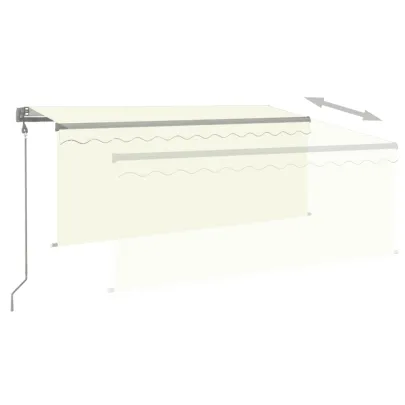 Copertină Automată Retractabilă cu Stor - Crem 3,5x2,5 m