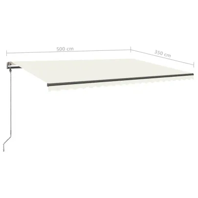 Copertină retractabilă cu LED pentru terasă | 500x350 cm