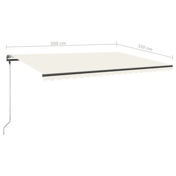 Copertină Retractabilă Manual 500x350 cm | Livrare Gratuită