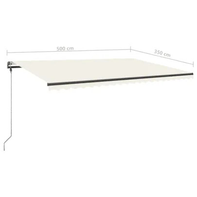 Copertină Retractabilă Manual 500x350 cm | Livrare Gratuită