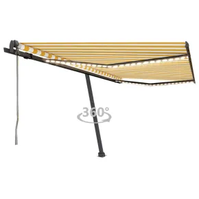 Copertină automată cu LED și senzor vânt - 450x350 cm