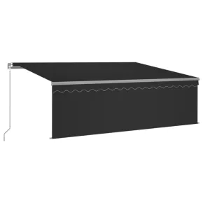 Copertină Retractabilă Manuală cu Stor Antracit 4x3m 2