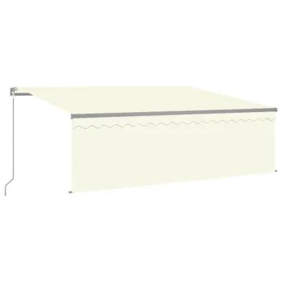 Copertină retractabilă manual cu LED și stor - 4x3m | Livrare gratuită