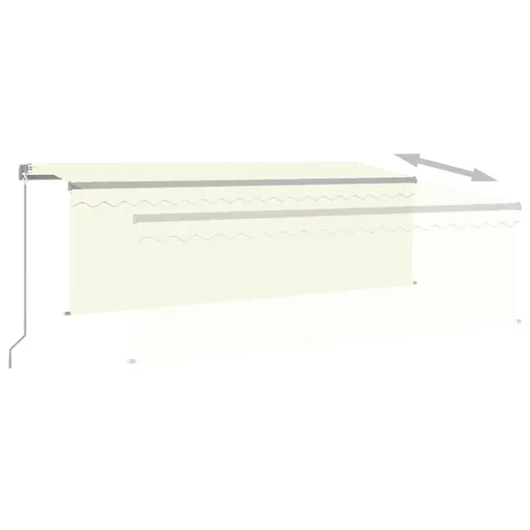 Copertină retractabilă manual cu LED și stor - 4x3m | Livrare gratuită