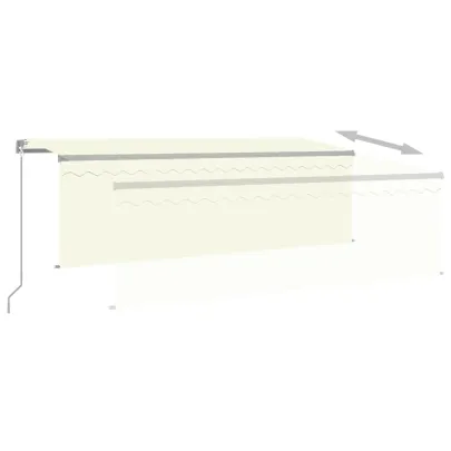 Copertină retractabilă manual cu LED și stor - 4x3m | Livrare gratuită