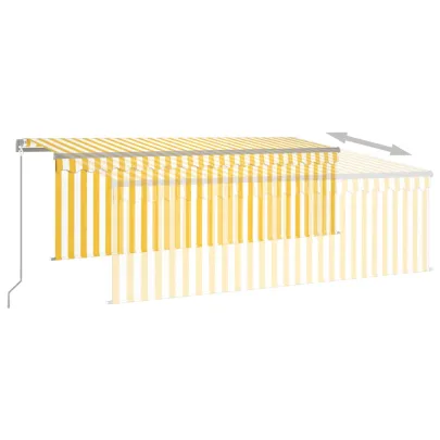 Copertină Retractabilă Manuală cu LED și Stor - 4x3m