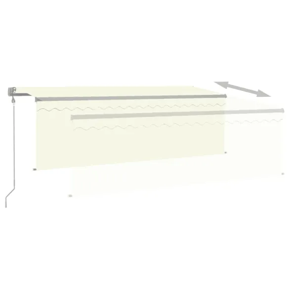 Copertină Automată Retractabilă cu Stor - 4x3m - Crem
