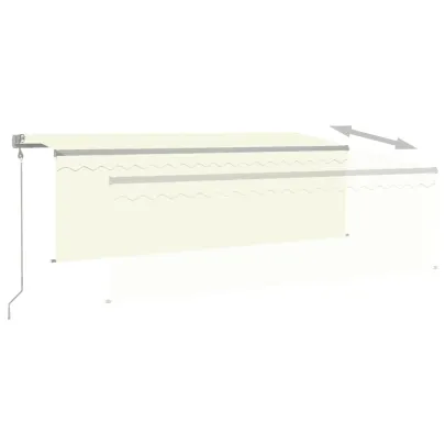 Copertină Automată Retractabilă cu Stor - 4x3m - Crem