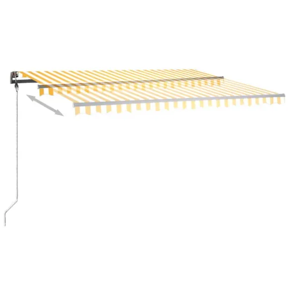 Copertină retractabilă cu LED pentru terasă - 450x350 cm