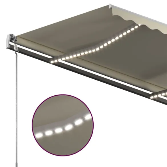 Copertină Retractabilă Manuală cu LED - 450x350 cm