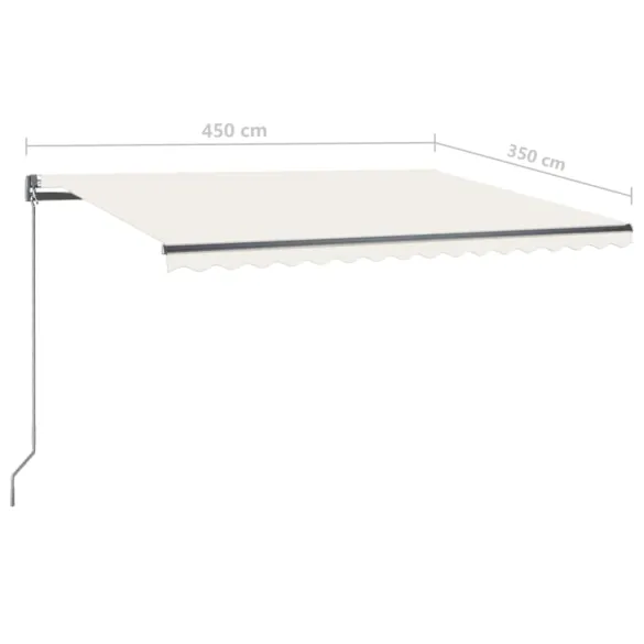 Copertină Retractabilă Manuală cu LED - 450x350 cm
