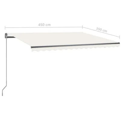 Copertină Retractabilă Manuală cu LED - 450x350 cm