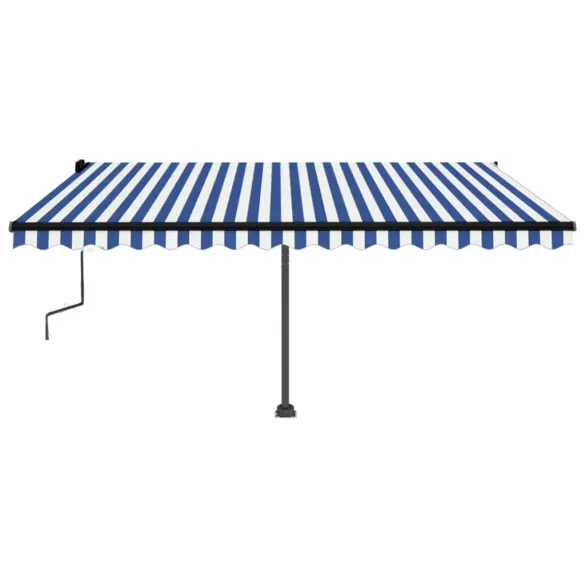 Copertină retractabilă manual cu LED pentru terasă - 450x350 cm