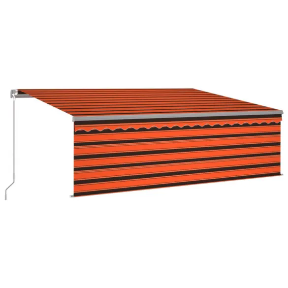 Copertină retractabilă manual cu stor - 4,5x3 m - Livrare gratuită