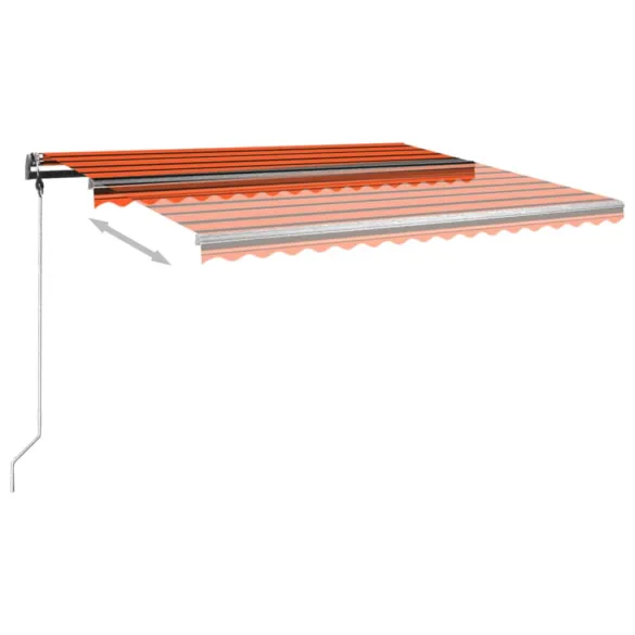 Copertină Retractabilă Manual Exterior 450x350 cm - Portocaliu