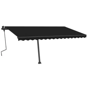 Copertină Retractabilă Manual Antracit 450x350 cm | Livrare Gratuită 2