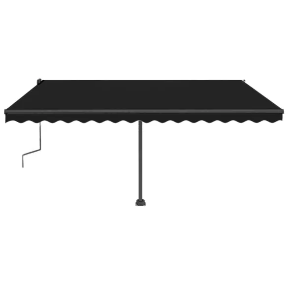 Copertină Retractabilă Manual Antracit 450x350 cm | Livrare Gratuită