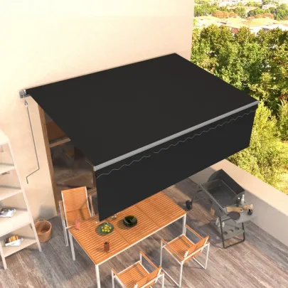 Copertină Retractabilă Automată cu Stor - Antracit 4,5x3 m