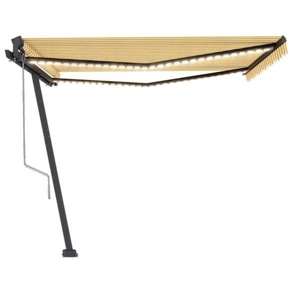 Copertină Automată cu Senzor Vânt și LED | 400x350 cm