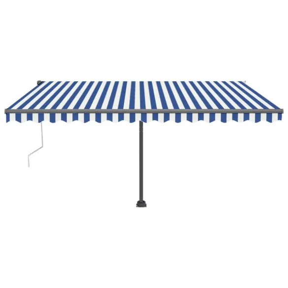 Copertină automată retractabilă 400x350 cm - Albastru și Alb