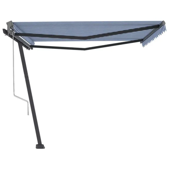 Copertină automată retractabilă 400x350 cm - Albastru și Alb