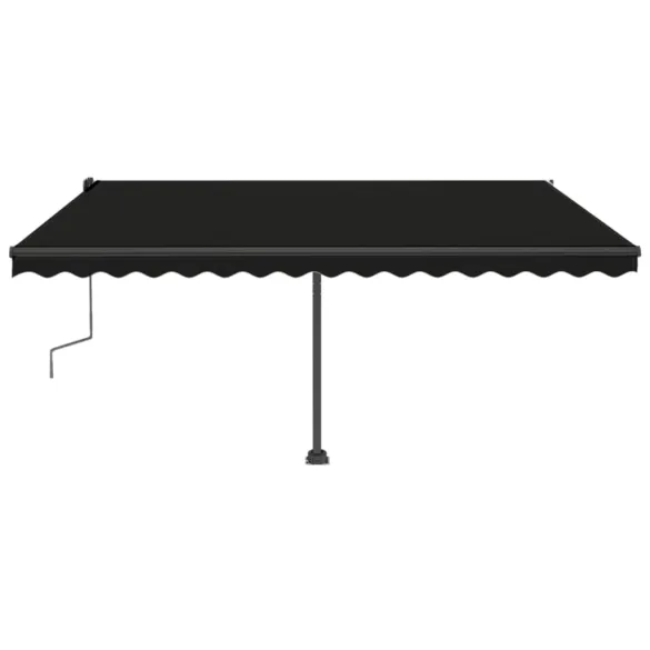 Copertină retractabilă manual cu LED - 400x350 cm - Antracit