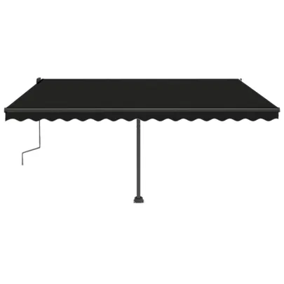 Copertină retractabilă manual cu LED - 400x350 cm - Antracit