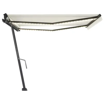 Copertină retractabilă manuală cu LED - 400x350 cm