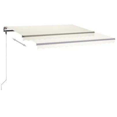 Copertină retractabilă manuală cu LED - 400x350 cm