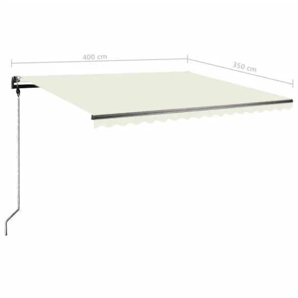 Copertină retractabilă manuală cu LED - 400x350 cm