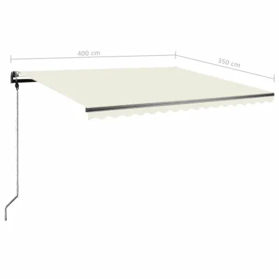 Copertină retractabilă manuală cu LED - 400x350 cm