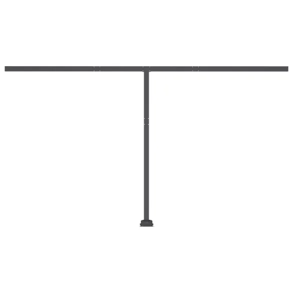 Copertină retractabilă manual cu LED - 400x350 cm - Albastru/Alb