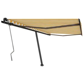 Copertină Retractabilă Manuală 400x350 cm Galben-Alb 2