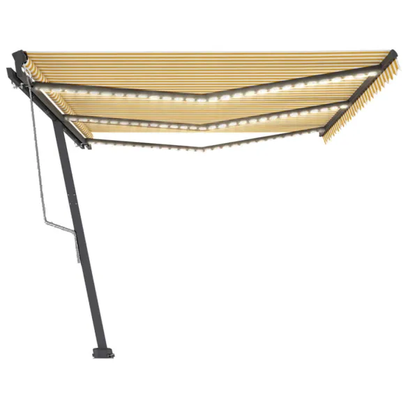 Copertină Automată cu Senzor Vânt și LED | 600x300 cm