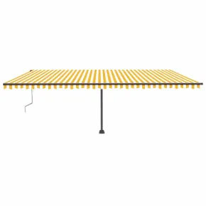 Copertină automată retractabilă 6x3m - Galben&Alb | Livrare gratuită 2