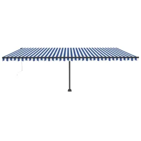 Copertină automată retractabilă 6x3m albastru/alb - Livrare gratuită 2