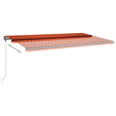 Copertină Retractabilă Manuală cu LED - 600x300 cm - Livrare Gratuită