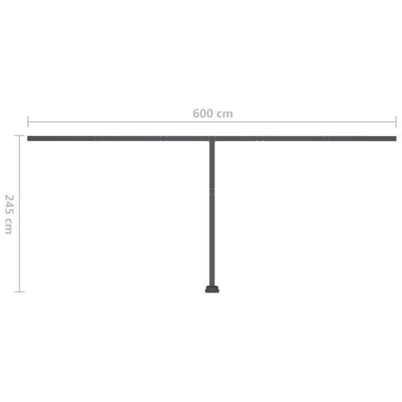 Copertină Retractabilă Manuală cu LED - 600x300 cm - Livrare Gratuită