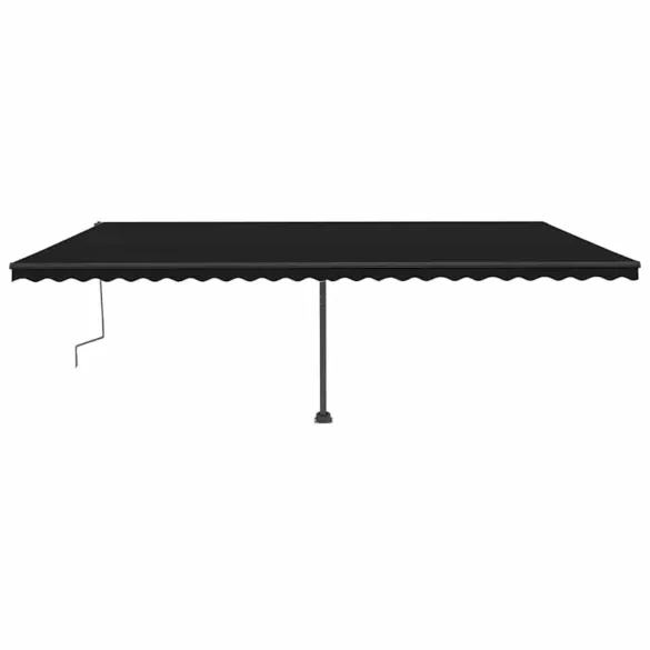 Copertină Retractabilă Manual cu LED - 600x300 cm Antracit