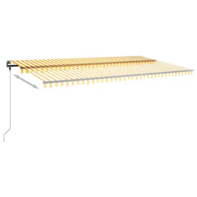 Copertină Retractabilă Manuală cu LED pentru Terasă