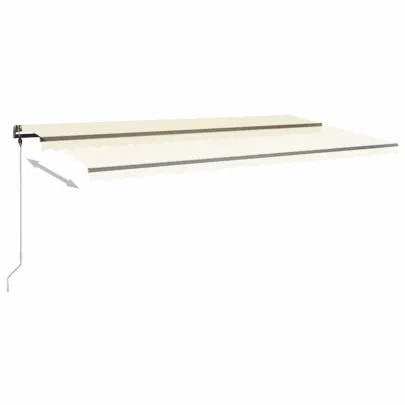 Copertină retractabilă manual cu LED - 600x300 cm - Livrare gratuită