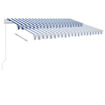 Copertină retractabilă manual cu LED pentru exterior 300x250 cm
