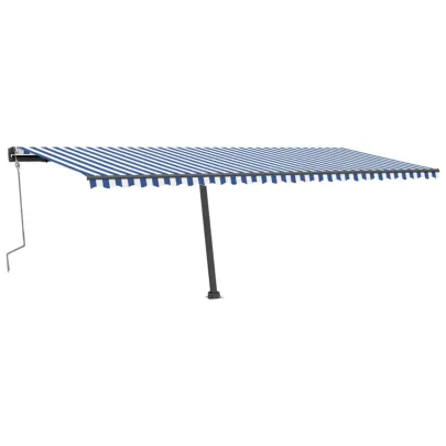 Copertină retractabilă manual cu LED 600x300 cm | Livrare Gratuită