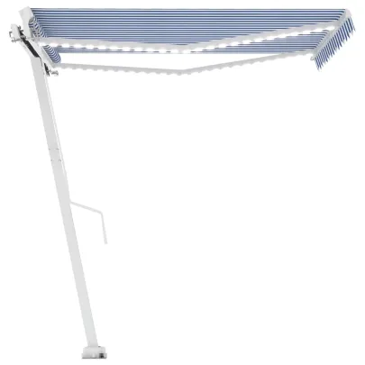 Copertină retractabilă manual cu LED pentru exterior 300x250 cm