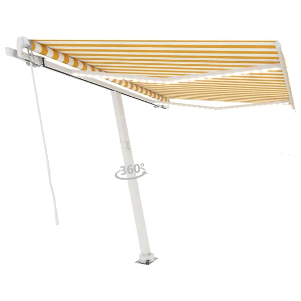 Copertină retractabilă manual cu LED - 300x250 cm