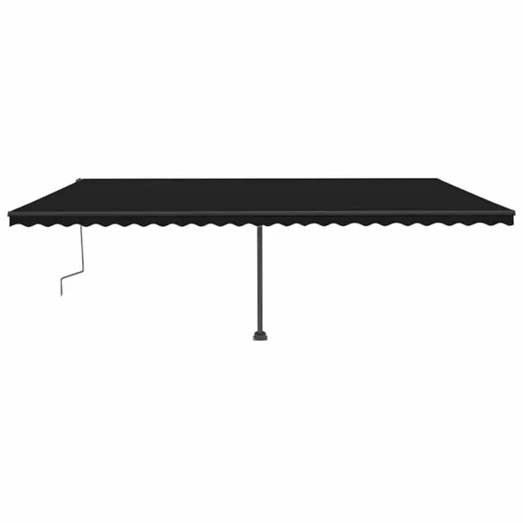 Copertină retractabilă manual antracit 6x3m - Livrare gratuită