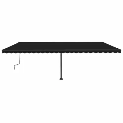 Copertină retractabilă manual antracit 6x3m - Livrare gratuită