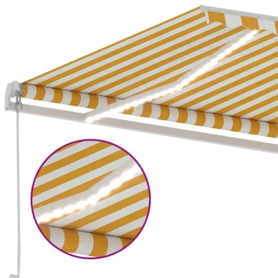 Copertină retractabilă manual cu LED - 300x250 cm