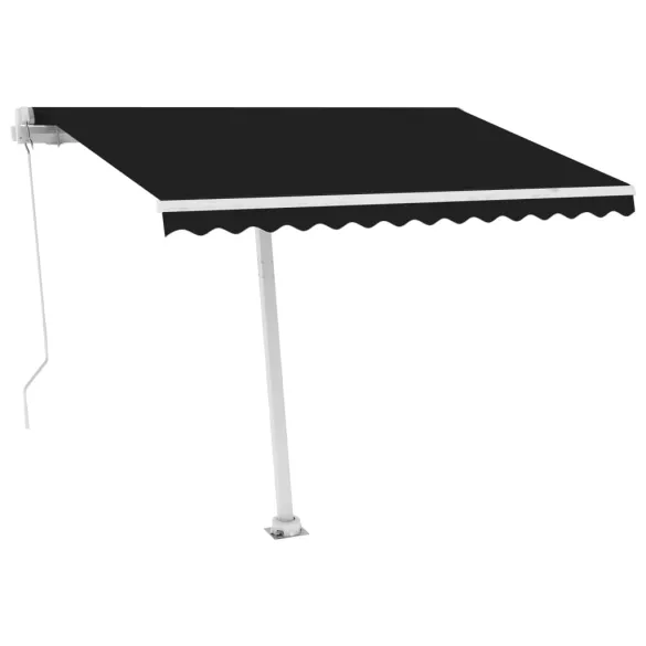 Copertină retractabilă manual cu LED - Antracit - 300x250 cm